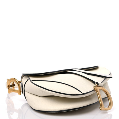 Christian Dior Grained Calfskin Saddle Bag White 4 of 13