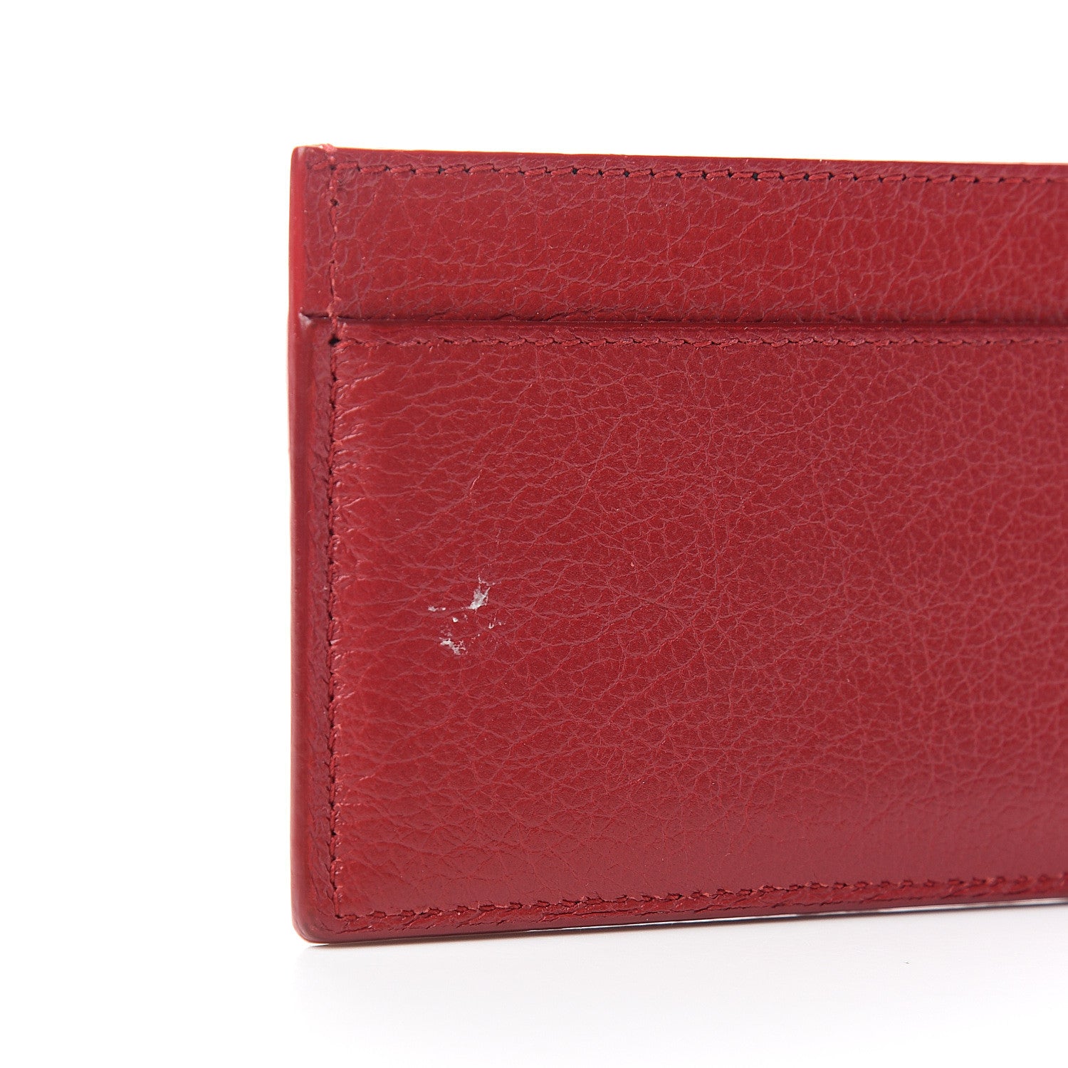 Saint Laurent Textured Calfskin Belle De Jour Card Case Red 7 of 7