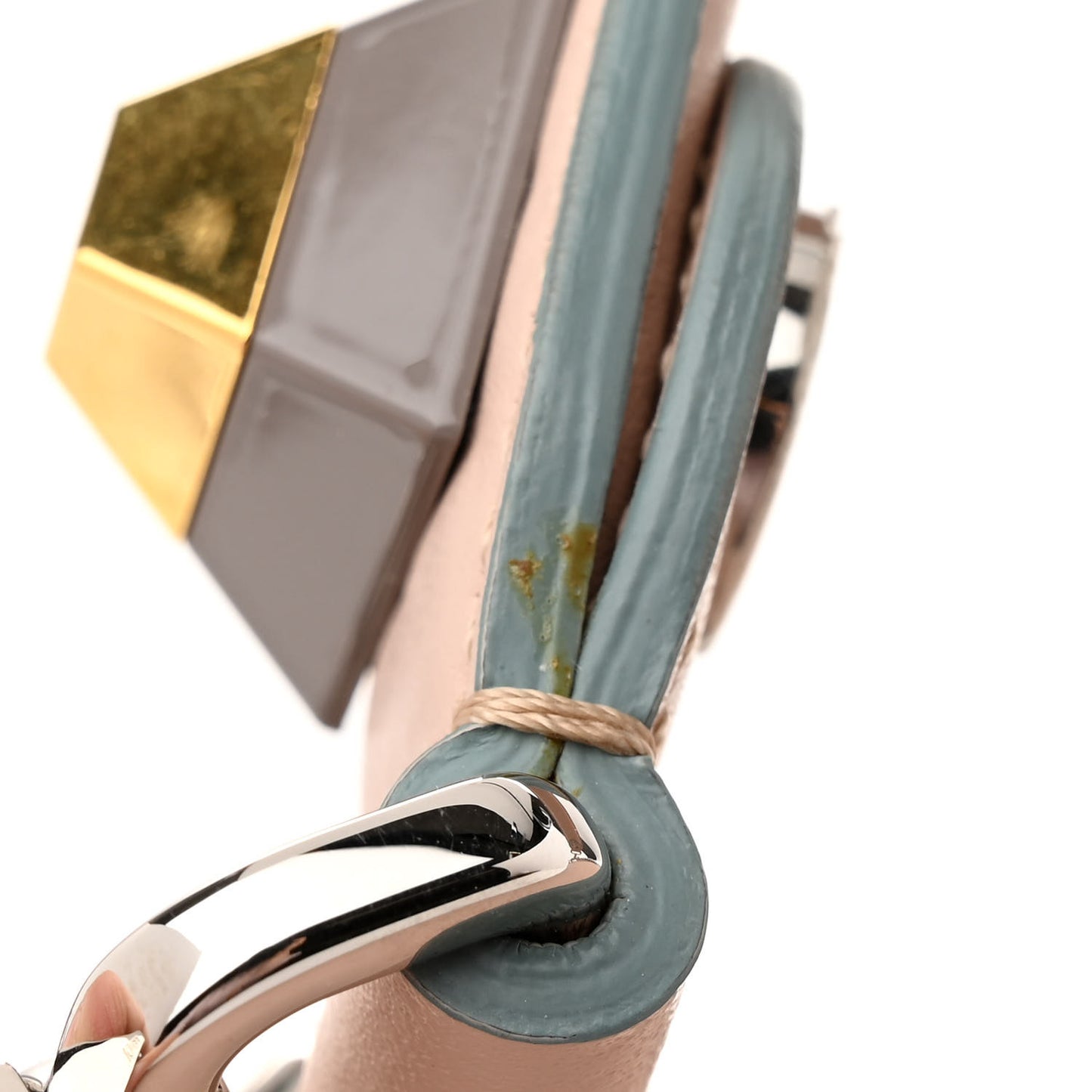 Vitello Liberty Scalloped Studded Kan I Shoulder Bag Plaster