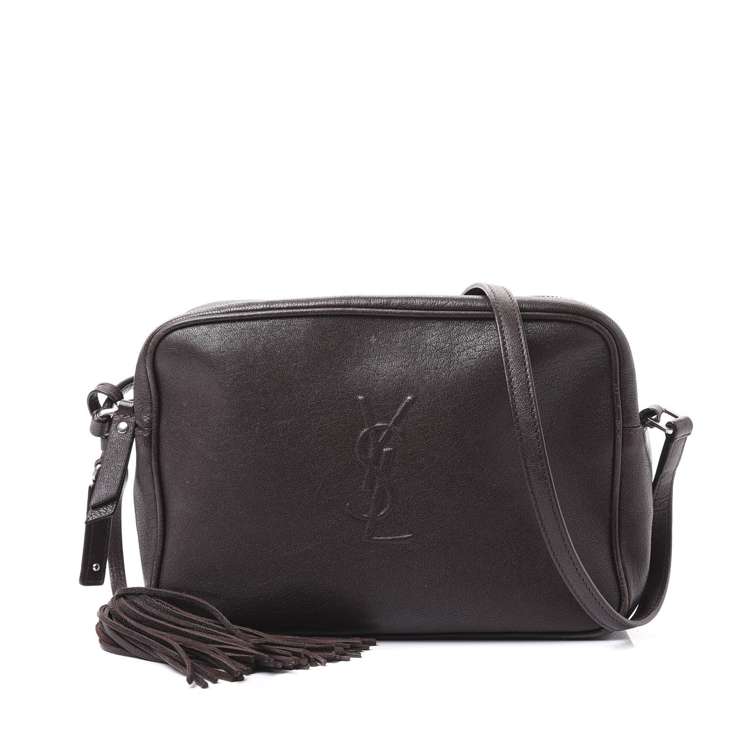 Saint Laurent Lambskin Monogram Small Lou Camera Bag Black Tulipe 1 of 10