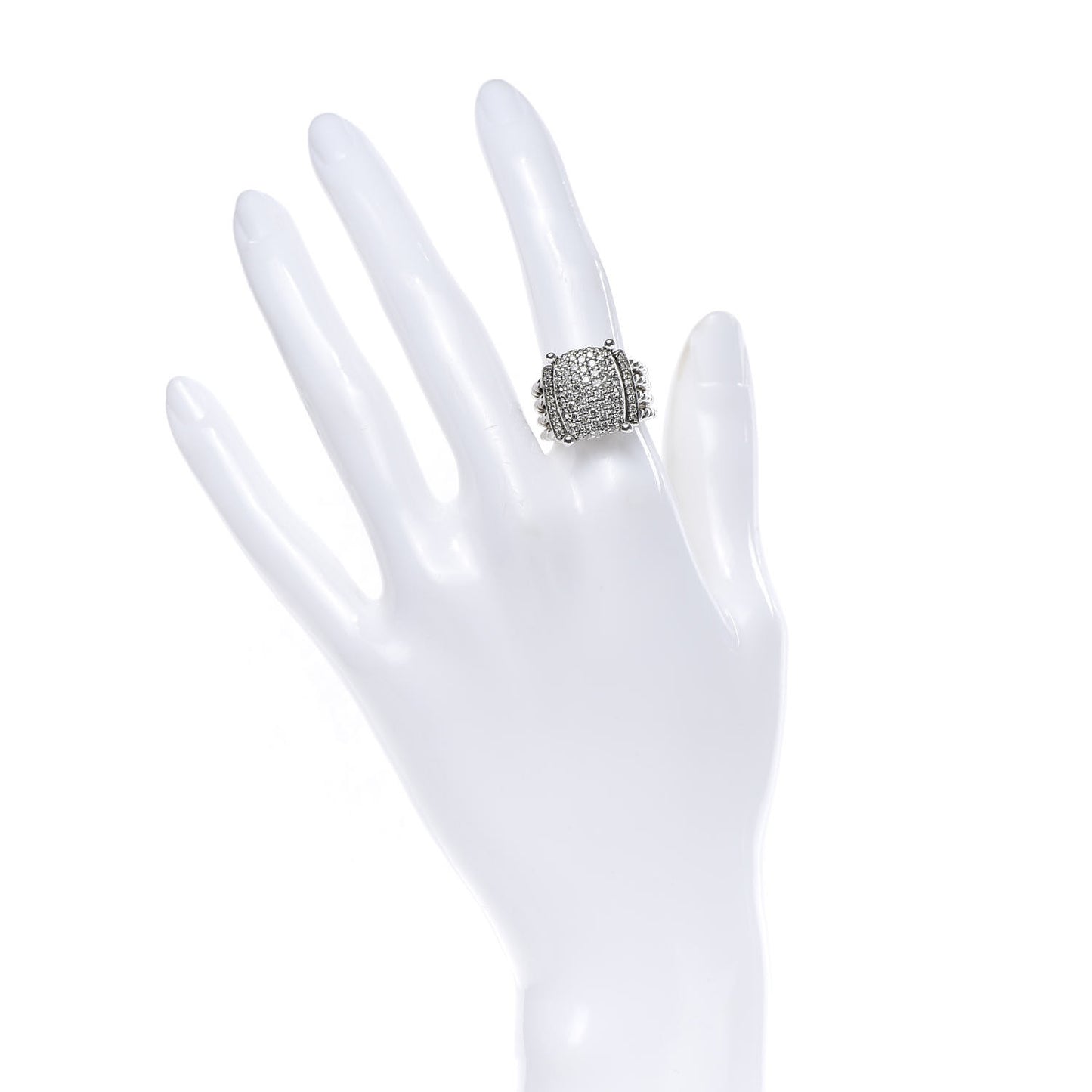 Sterling Silver Diamond 16mm Wheaton Ring 53 6.25