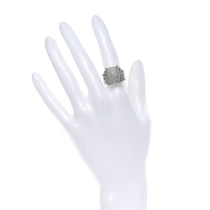David Yurman Sterling Silver Diamond 16mm Wheaton Ring 53 6.25 2 of 5