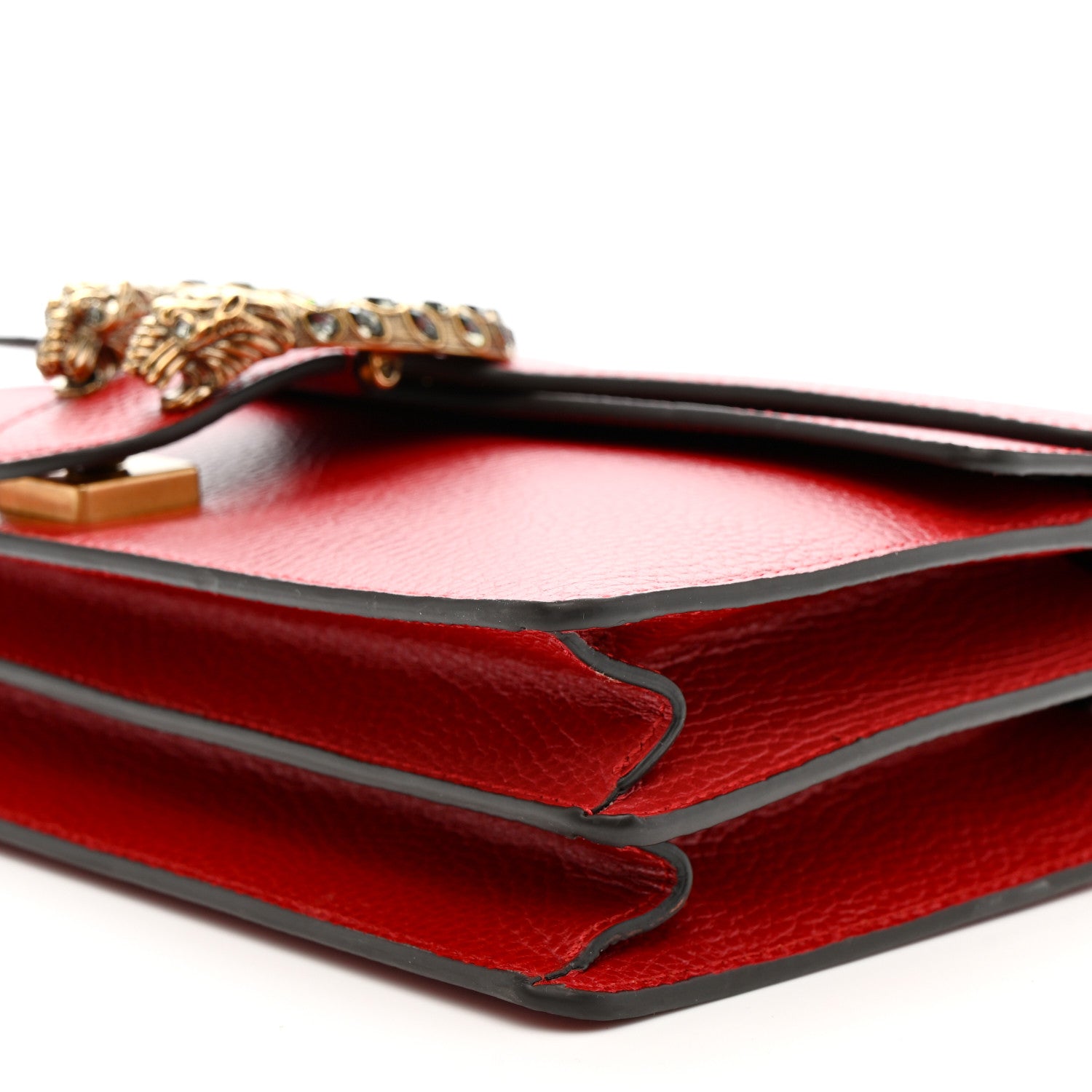 Gucci Dollar Calfskin Swarovski Crystal Small Dionysus Shoulder Bag Hibiscus Red 11 of 11