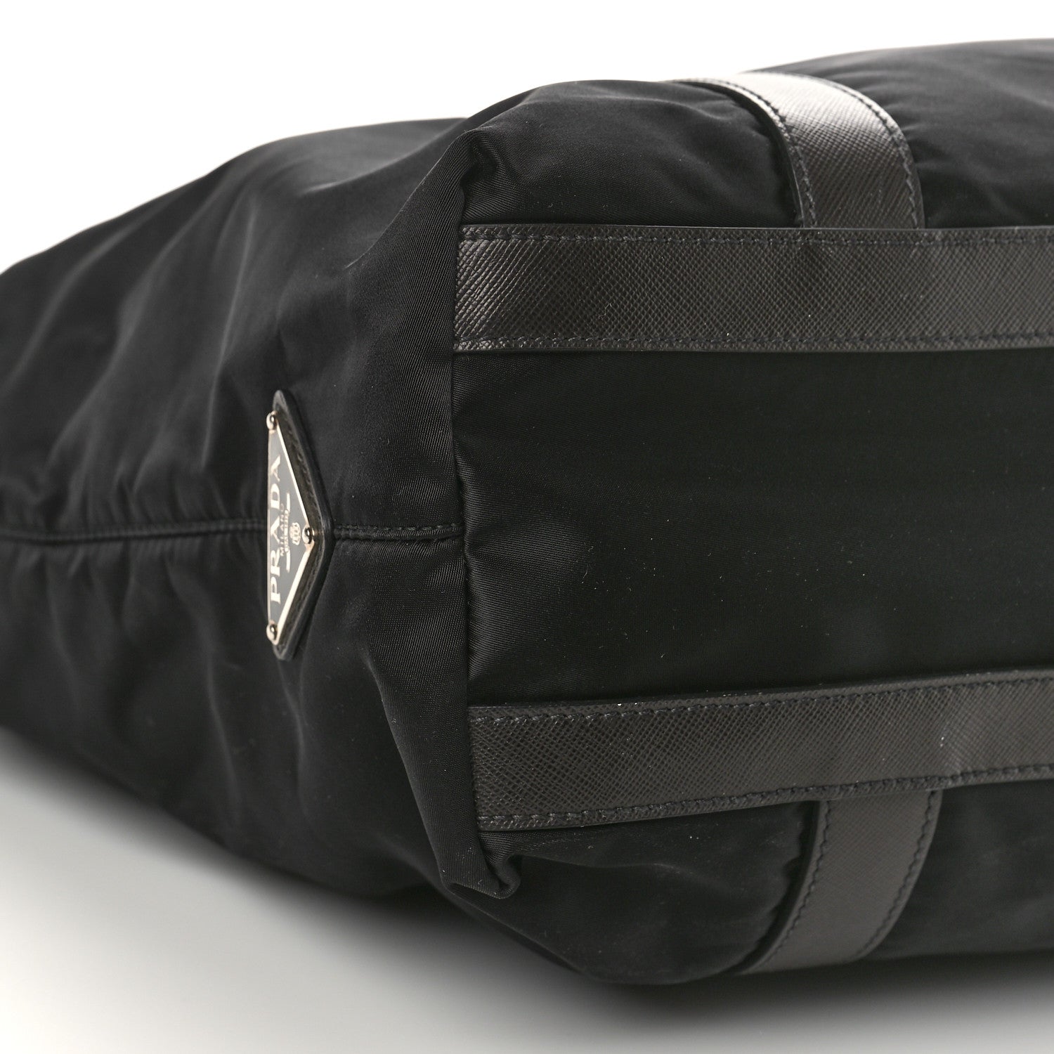 Prada Tessuto Nylon Tote Black Cuoio 7 of 13