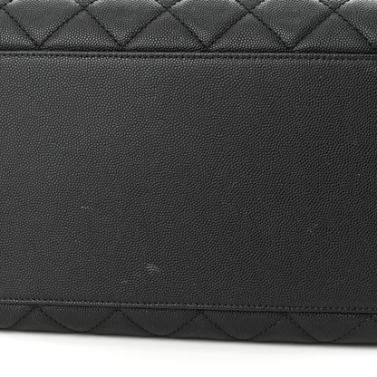 Chanel Caviar Lizard Quilted Large Coco Handle Shopping Tote Black 12 of 15