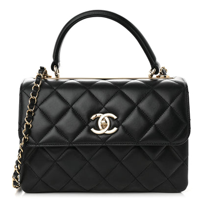 Chanel Lambskin Quilted Small Trendy CC Dual Handle Flap Bag Black 1 of 10