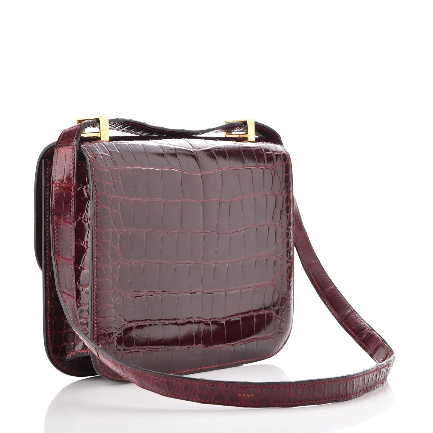 Shiny Alligator Constance 23 Bordeax