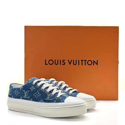 Louis Vuitton Denim Monogram Stellar Sneakers 37.5 Bleu Jeans Blue 8 of 8