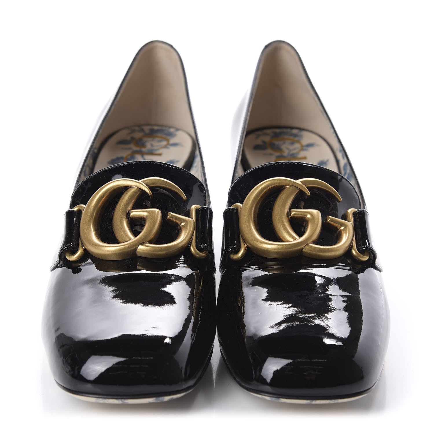 Gucci Vernice GG Victoire 55mm Loafer Pumps 38 Black 2 of 10