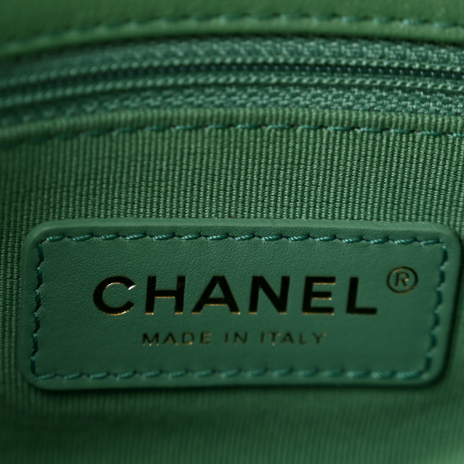 Chanel Lambskin Quilted Mini Logo Flap With Handle Green 6 of 12