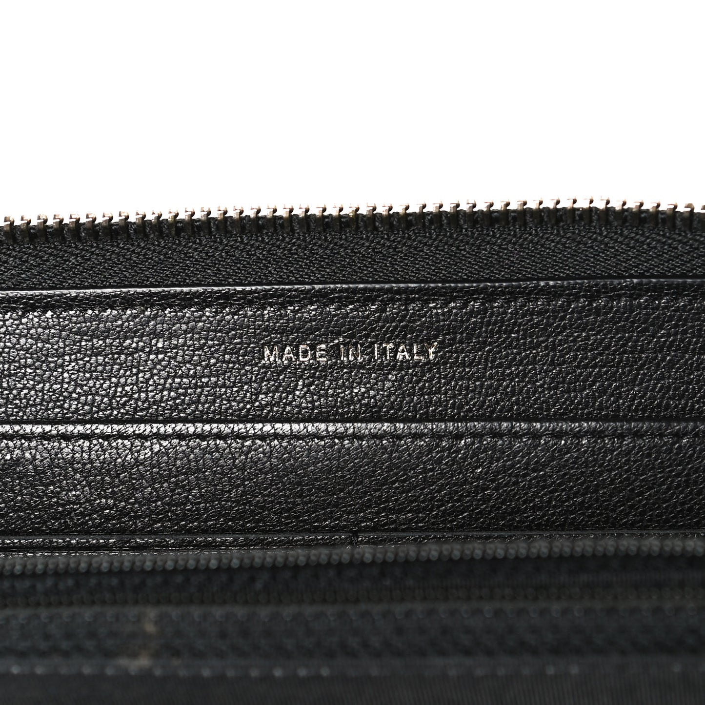 Patent Quilted Large Gusset Zip Around Wallet Black