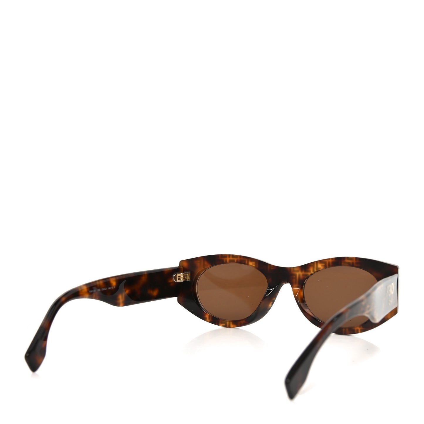 Acetate Fendi Roma Oval Sunglasses FE40125I Havana