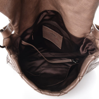 Chanel Glazed Calfskin Stitched XL On The Road Flap Brown 5 of 15