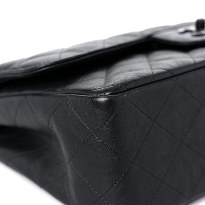 Chanel Crumpled Calfskin Quilted Jumbo Double Flap So Black 8 of 19
