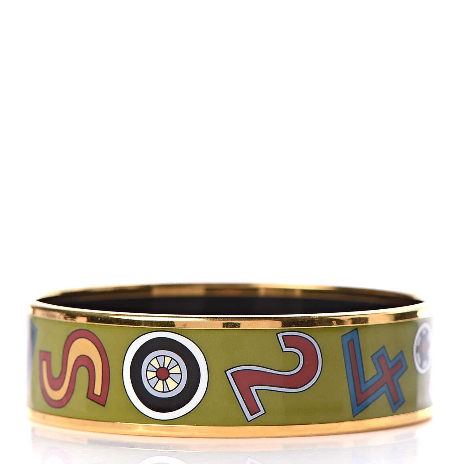 Hermes Enamel Printed Wide Tohu Bohu Bracelet 65 3 of 5