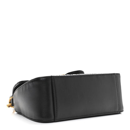 Gucci Calfskin Matelasse Mini GG Marmont Top Handle Shoulder Bag Black 4 of 10