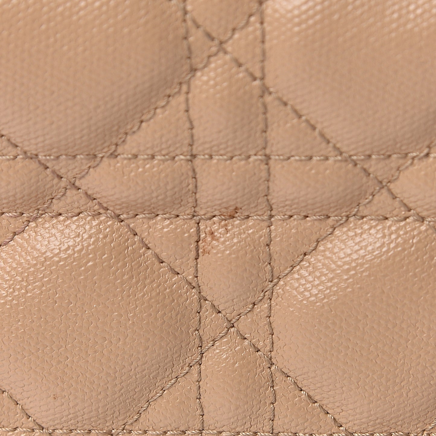 Coated Canvas Cannage Panarea Pouch Beige