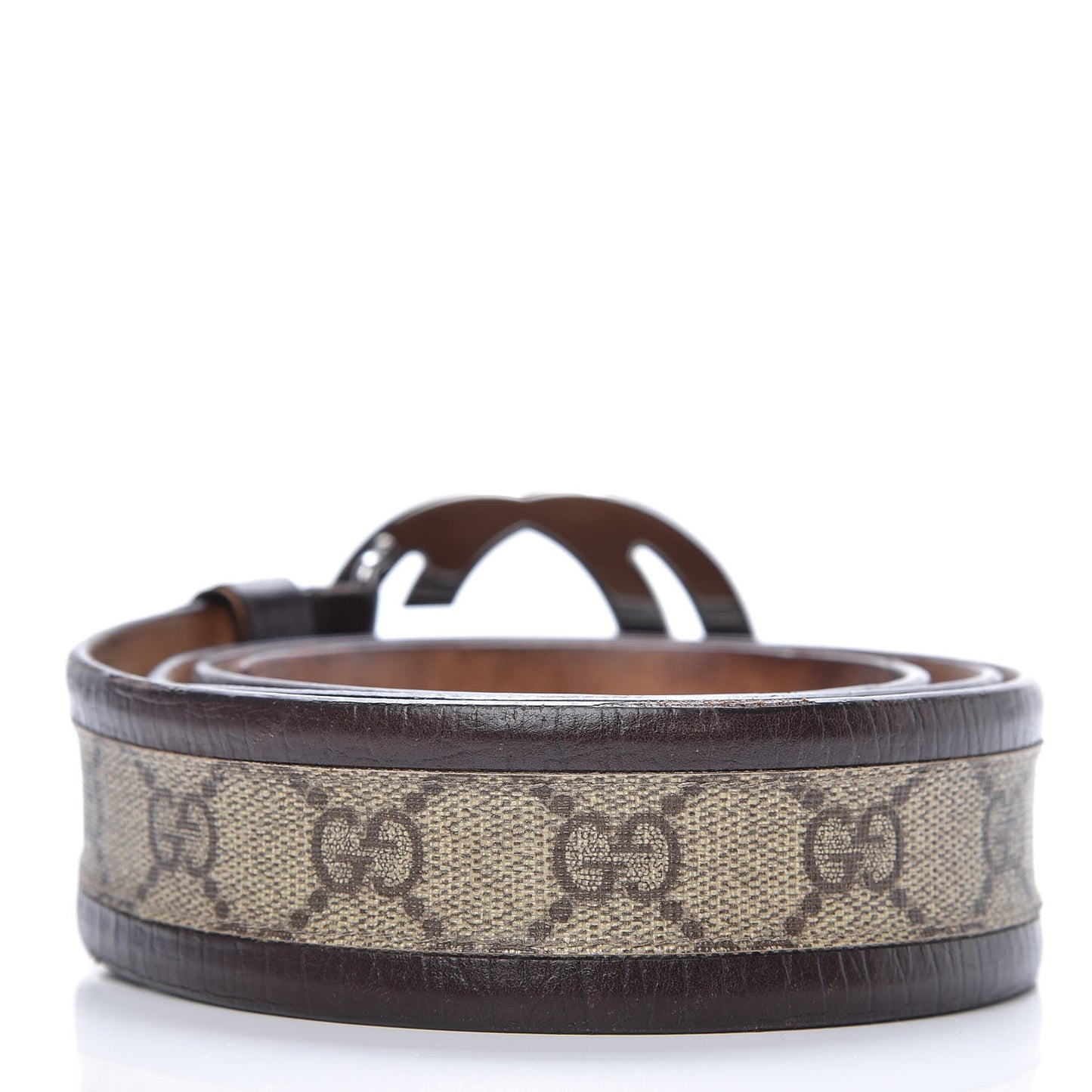 GG Supreme Monogram Niagara Lux Calfskin Interlocking G 40mm Belt 95 38 Beige Ebony Cocoa