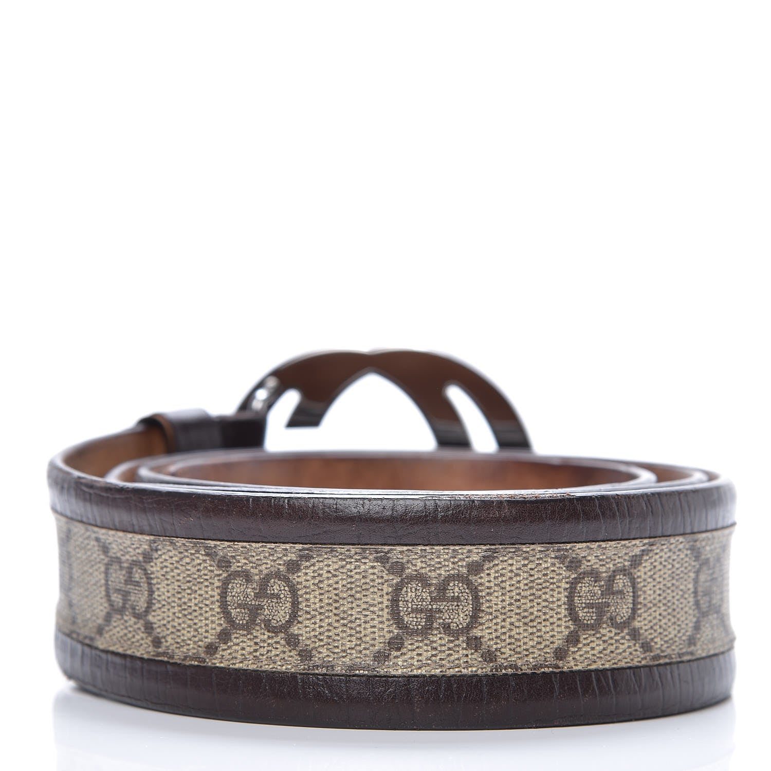 Gucci GG Supreme Monogram Niagara Lux Calfskin Interlocking G 40mm Belt 95 38 Beige Ebony Cocoa 3 of 20