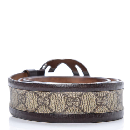 Gucci GG Supreme Monogram Niagara Lux Calfskin Interlocking G 40mm Belt 95 38 Beige Ebony Cocoa 3 of 20