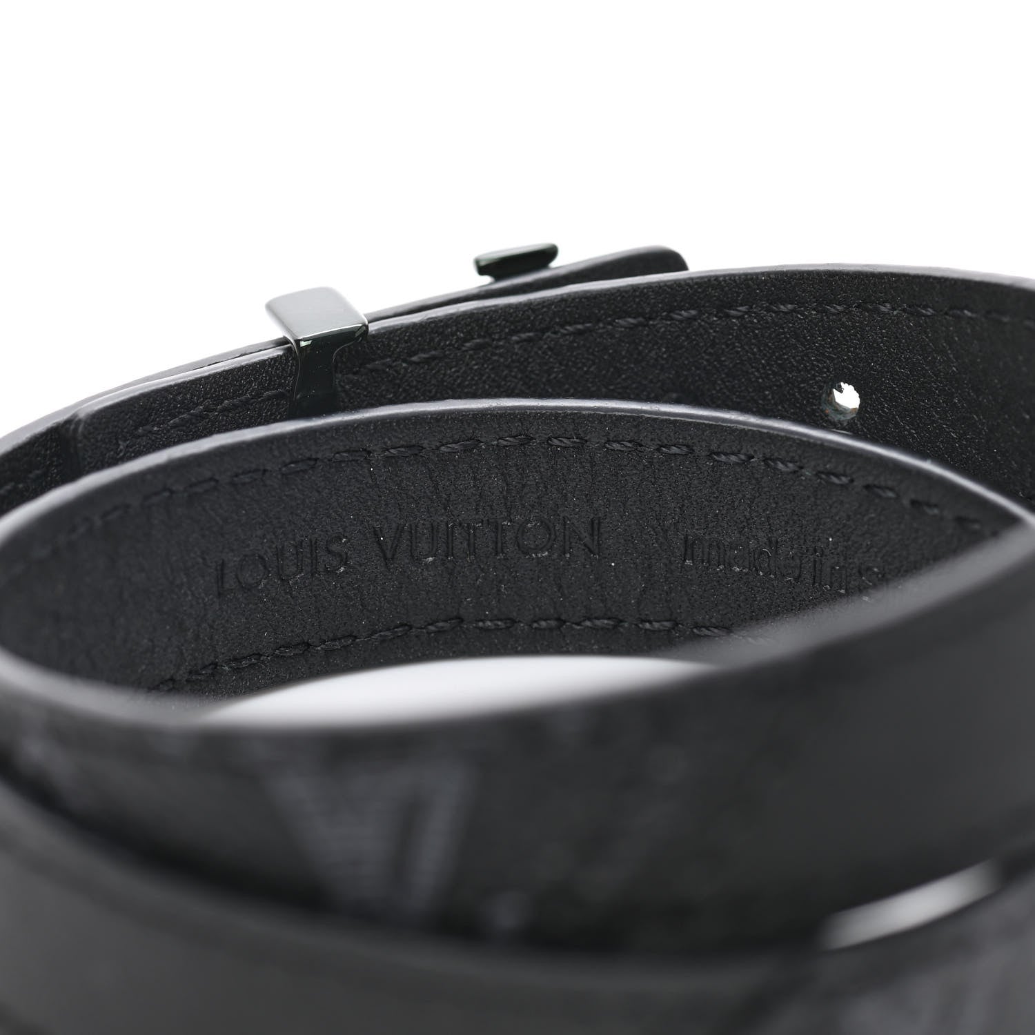 Louis Vuitton Monogram Eclipse LV Initiales Reversible Bracelet 19 4 of 6
