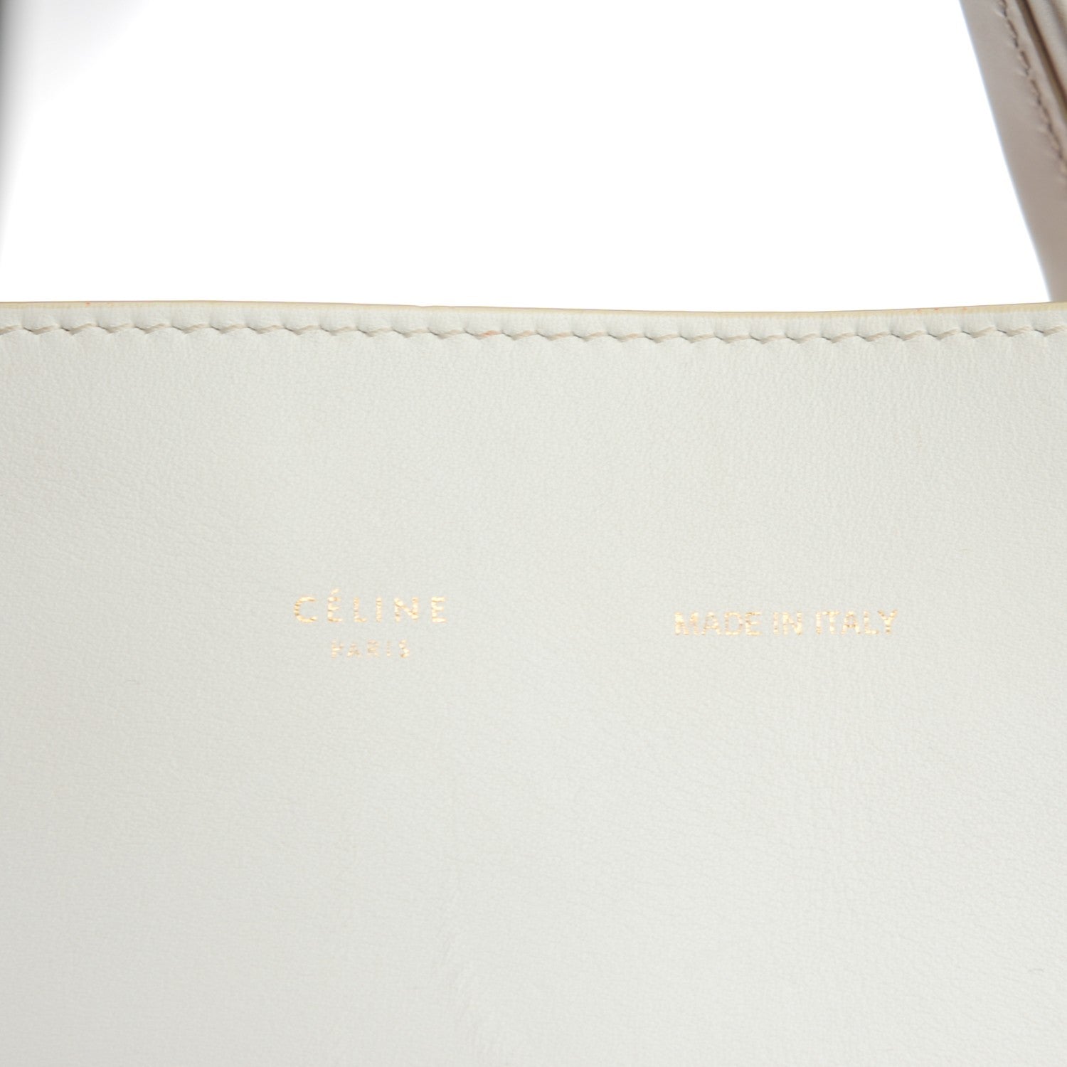 Celine Calfskin Suede Large Phantom Luggage Bi-Cabas White 5 of 8