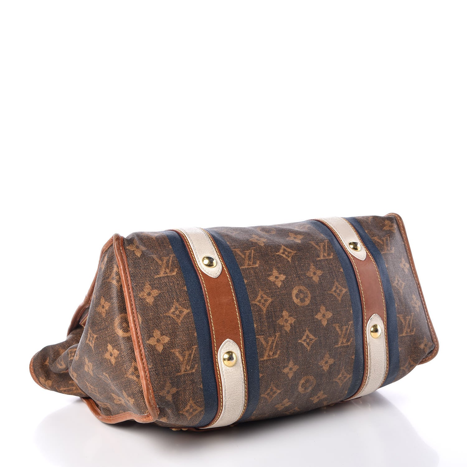 Louis Vuitton Monogram Rayures Tisse Sac GM Blue 4 of 30