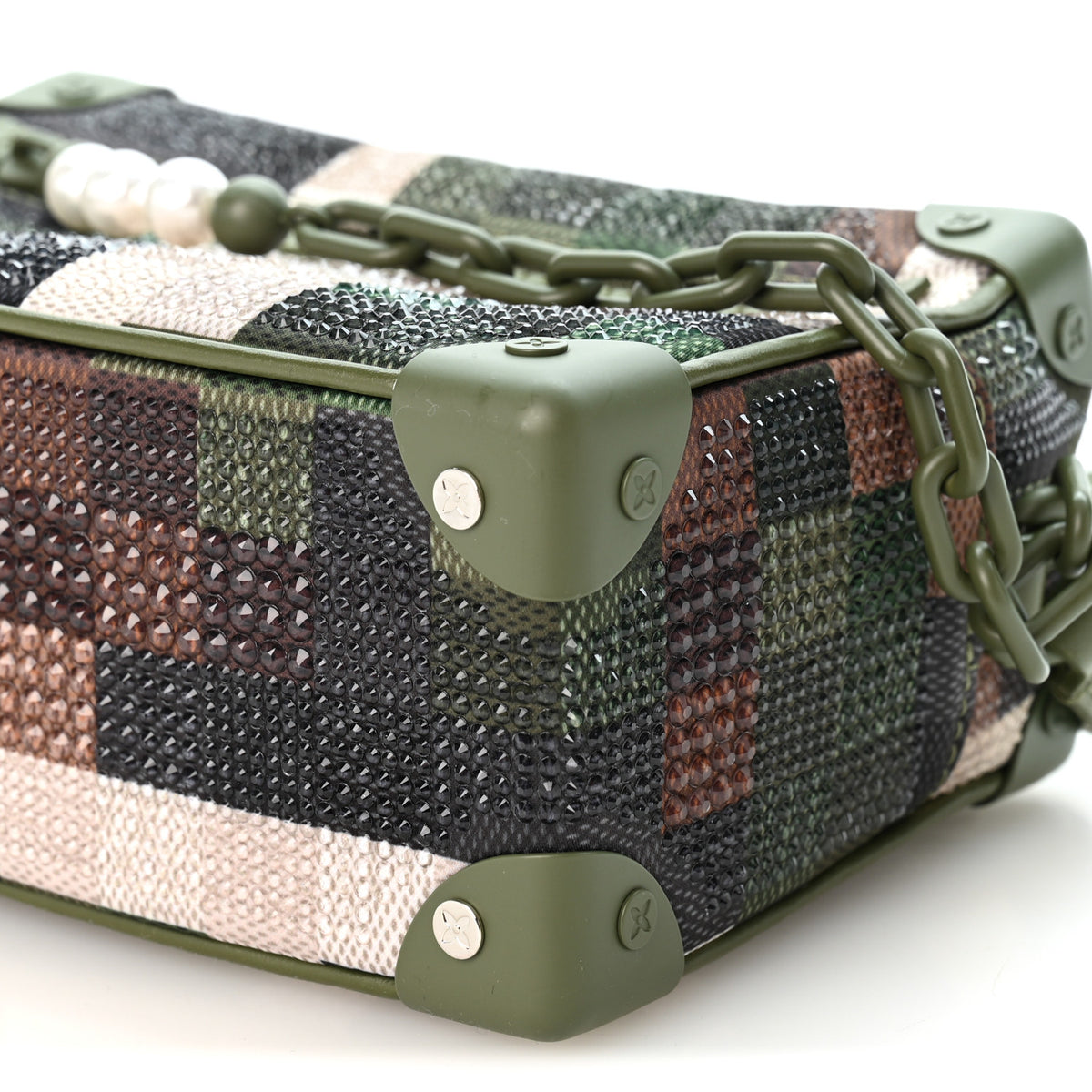 Louis Vuitton Strass Pearl Damoflage Mini Soft Trunk  Green 9 of 9