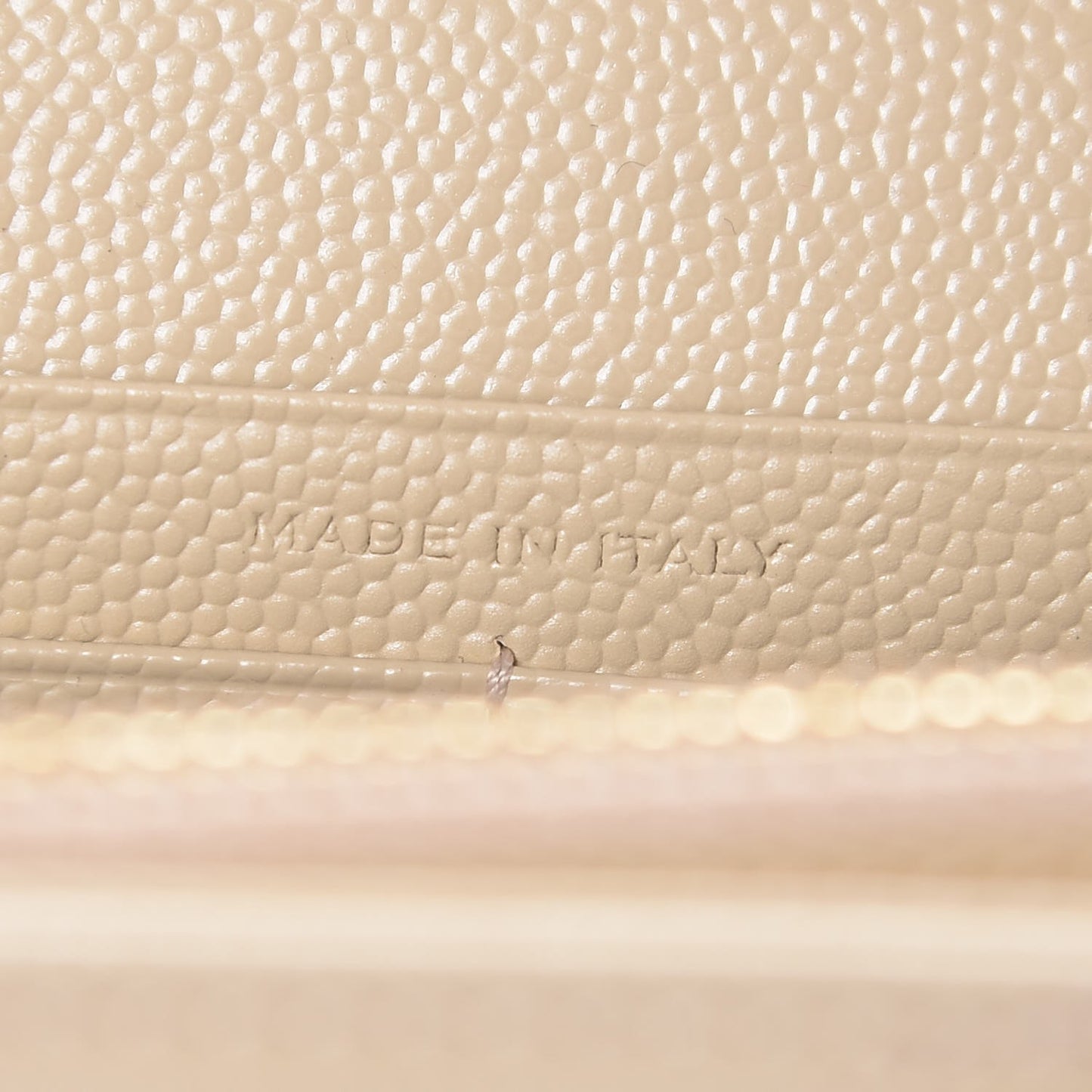 Grain De Poudre Matelasse Chevron Monogram Chain Wallet Deep Beige