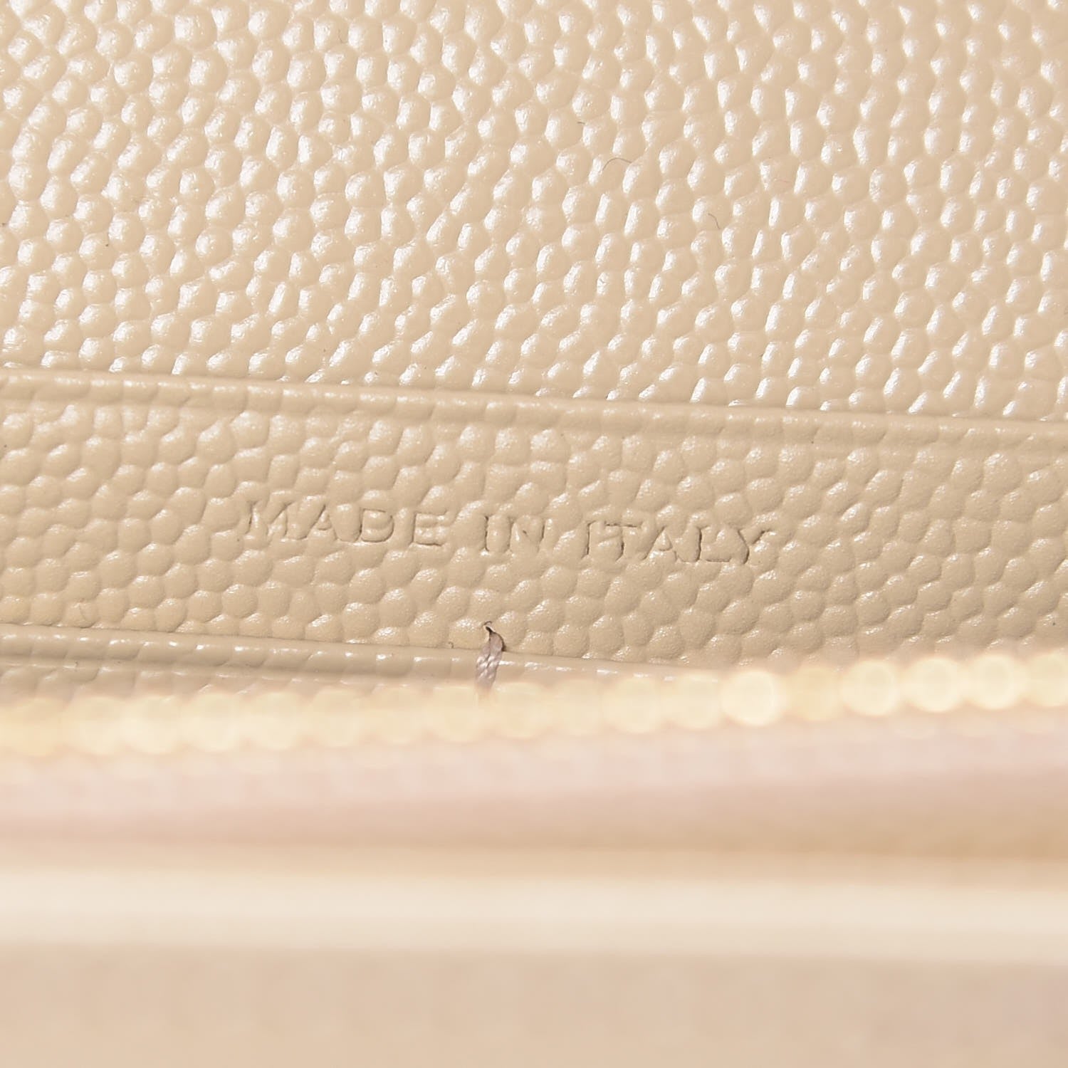 Saint Laurent Grain De Poudre Matelasse Chevron Monogram Chain Wallet Deep Beige 9 of 9
