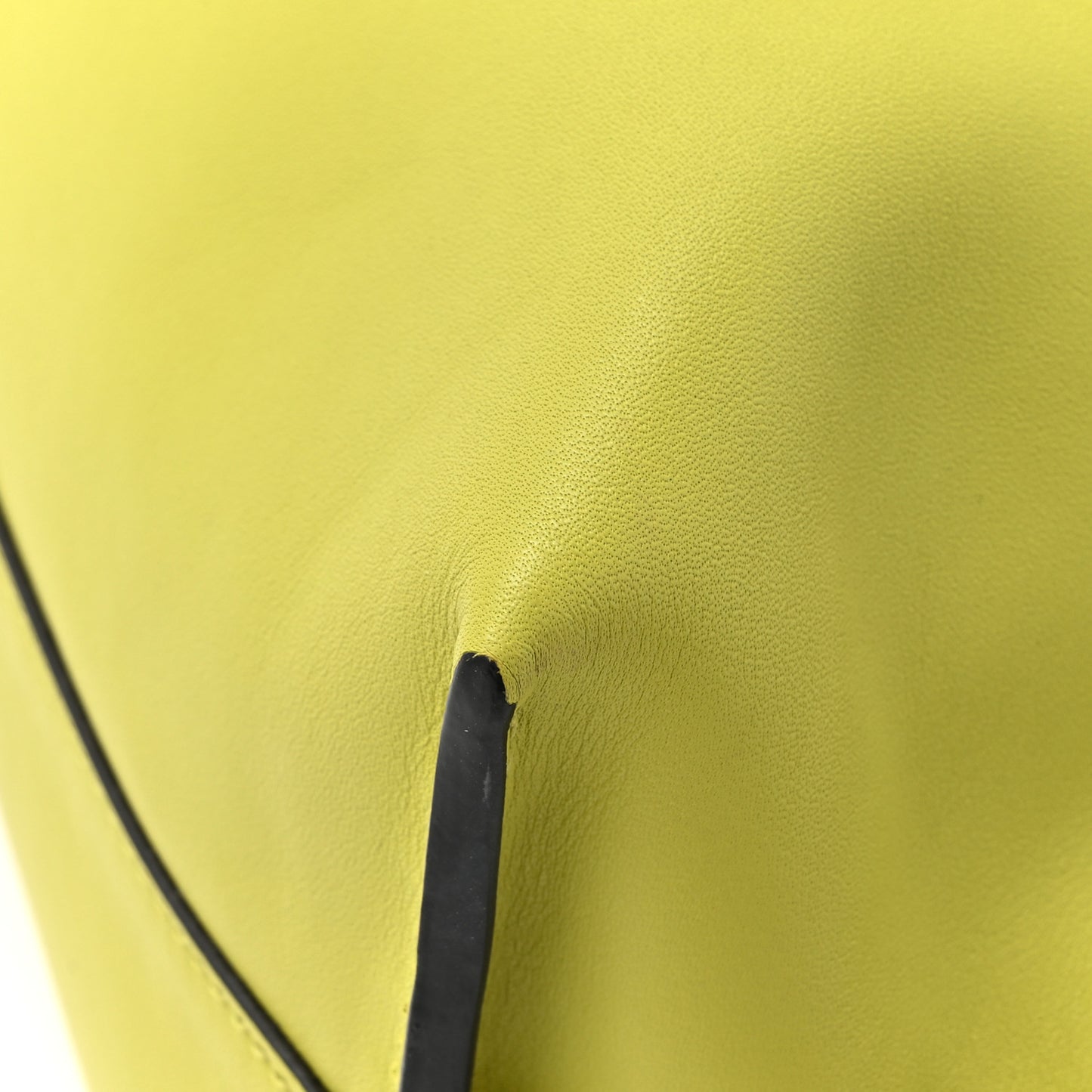 Nappa Medium Flamenco Knot Bag Lime Yellow