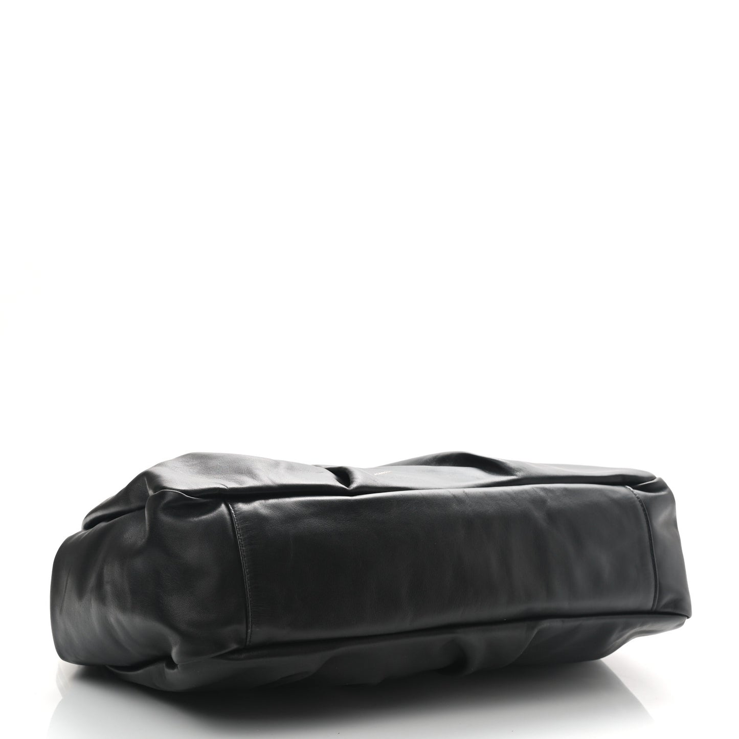 Lambskin Wave Frame Clutch Black