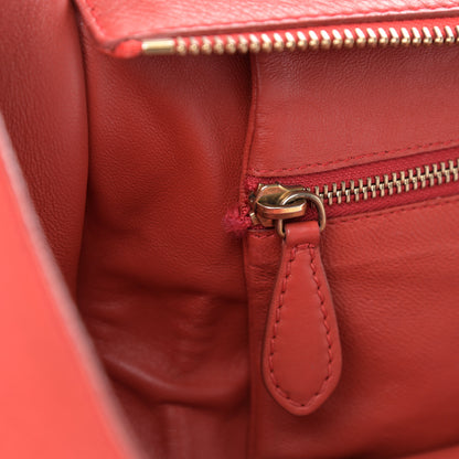 Celine Calfskin Mini Luggage Red 14 of 21