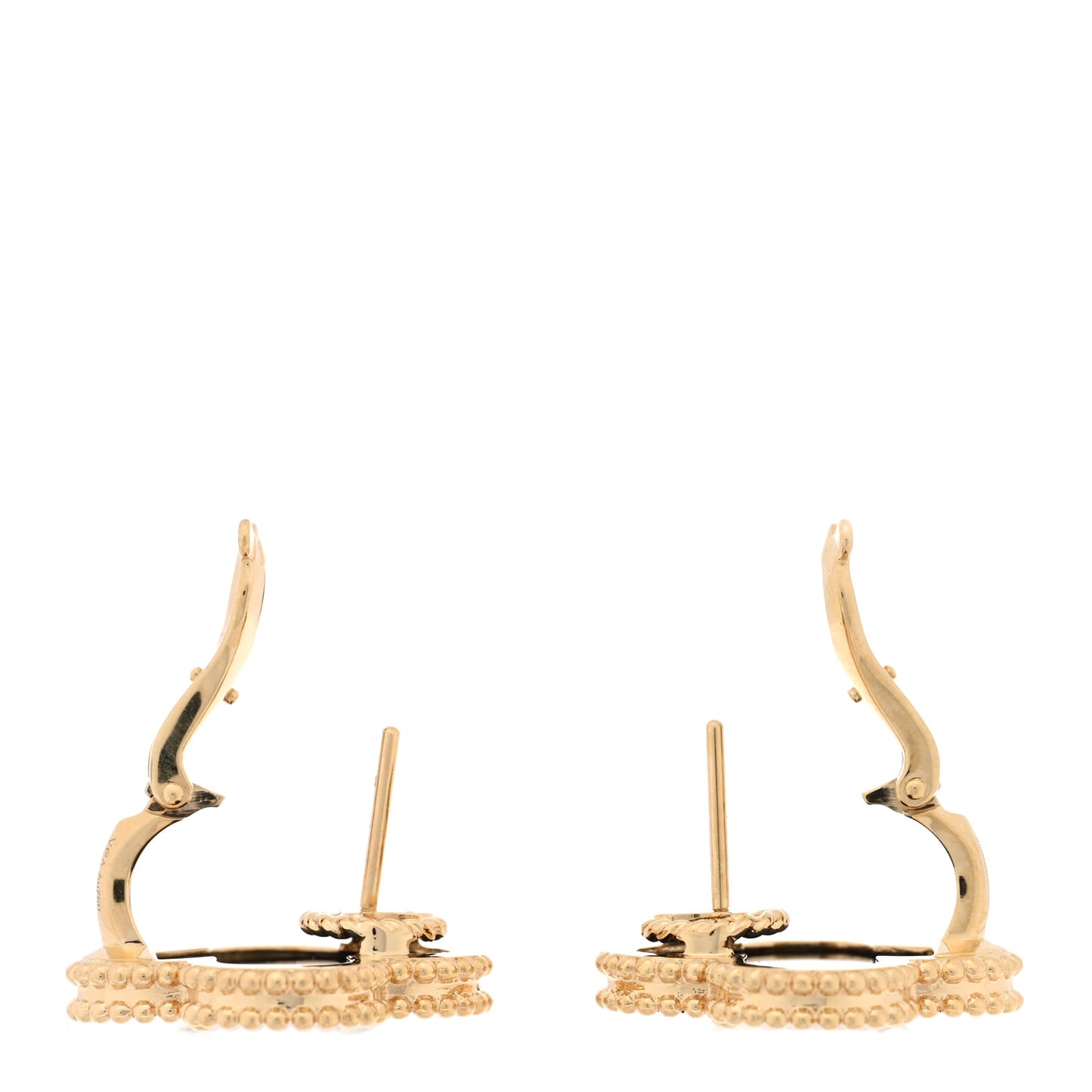 18K Yellow Gold Black Onyx Magic Alhambra Earrings