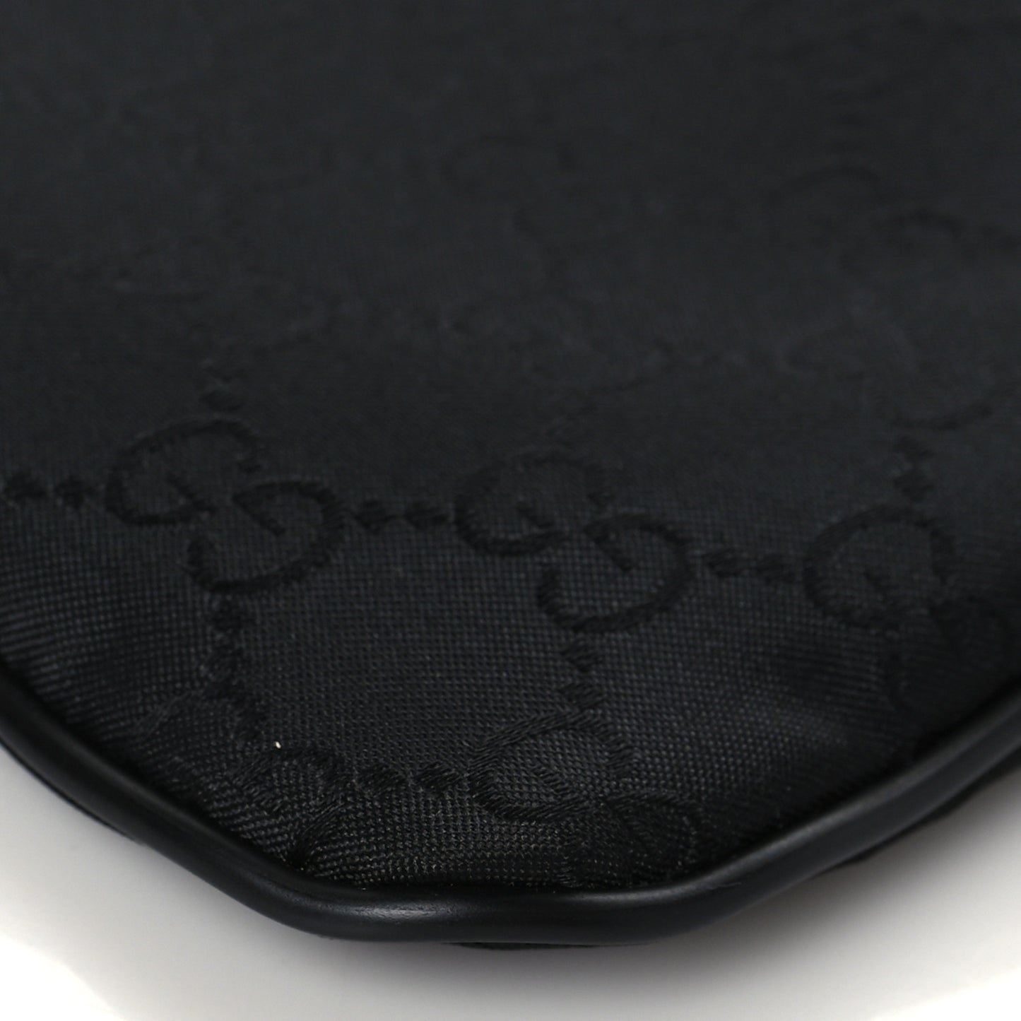 Nylon Monogram Mini Flat Messenger Bag Black