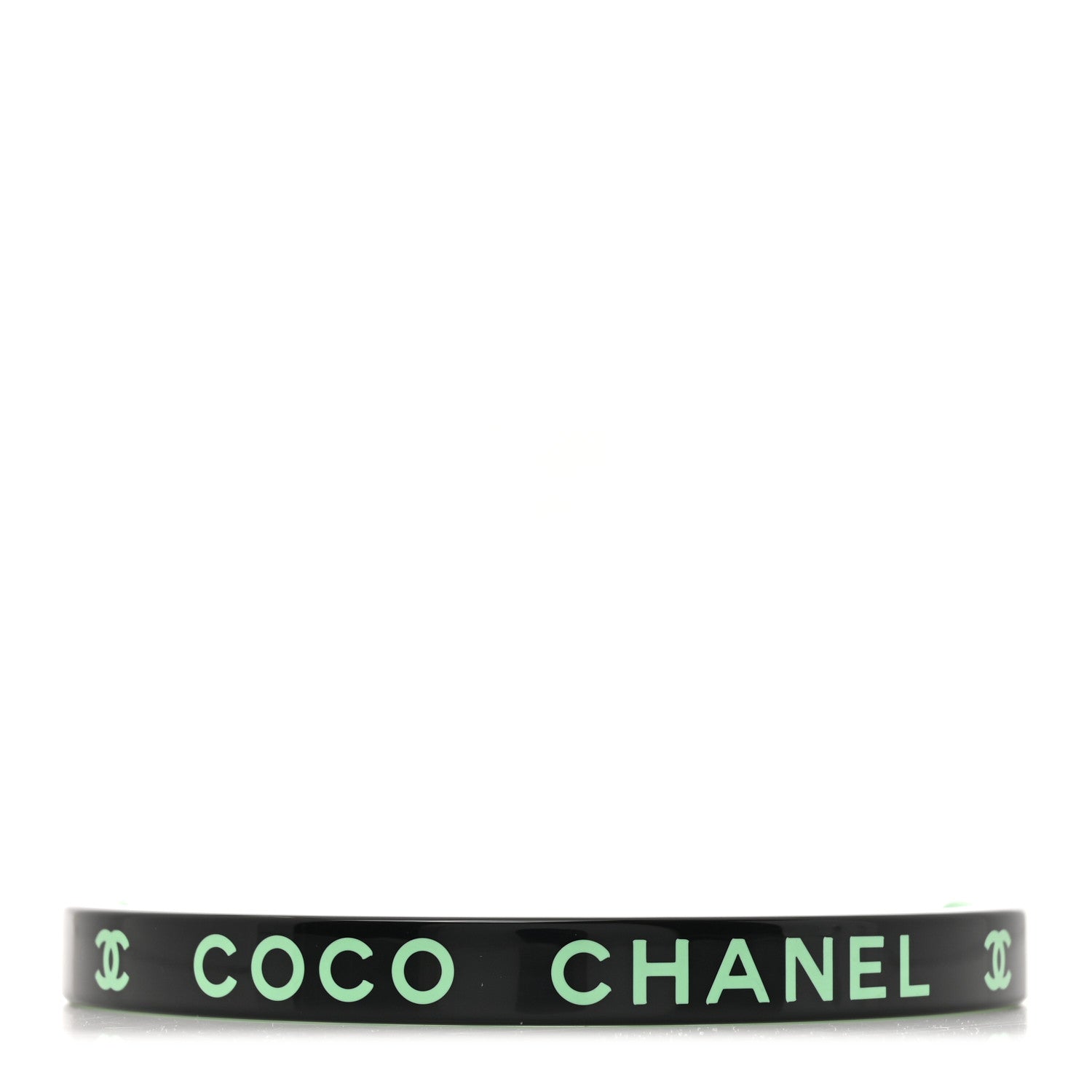 Chanel Resin Logo Choker Green Black 1 of 6