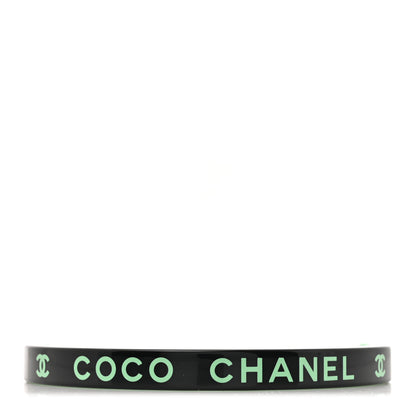 Chanel Resin Logo Choker Green Black 1 of 6