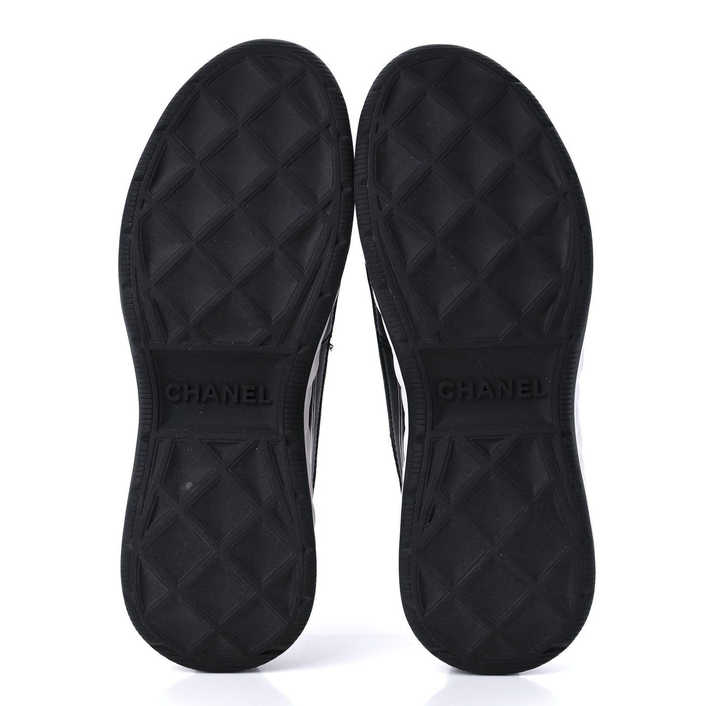 Velvet Calfskin Mixed Fibers CC Sneakers 38.5 Black