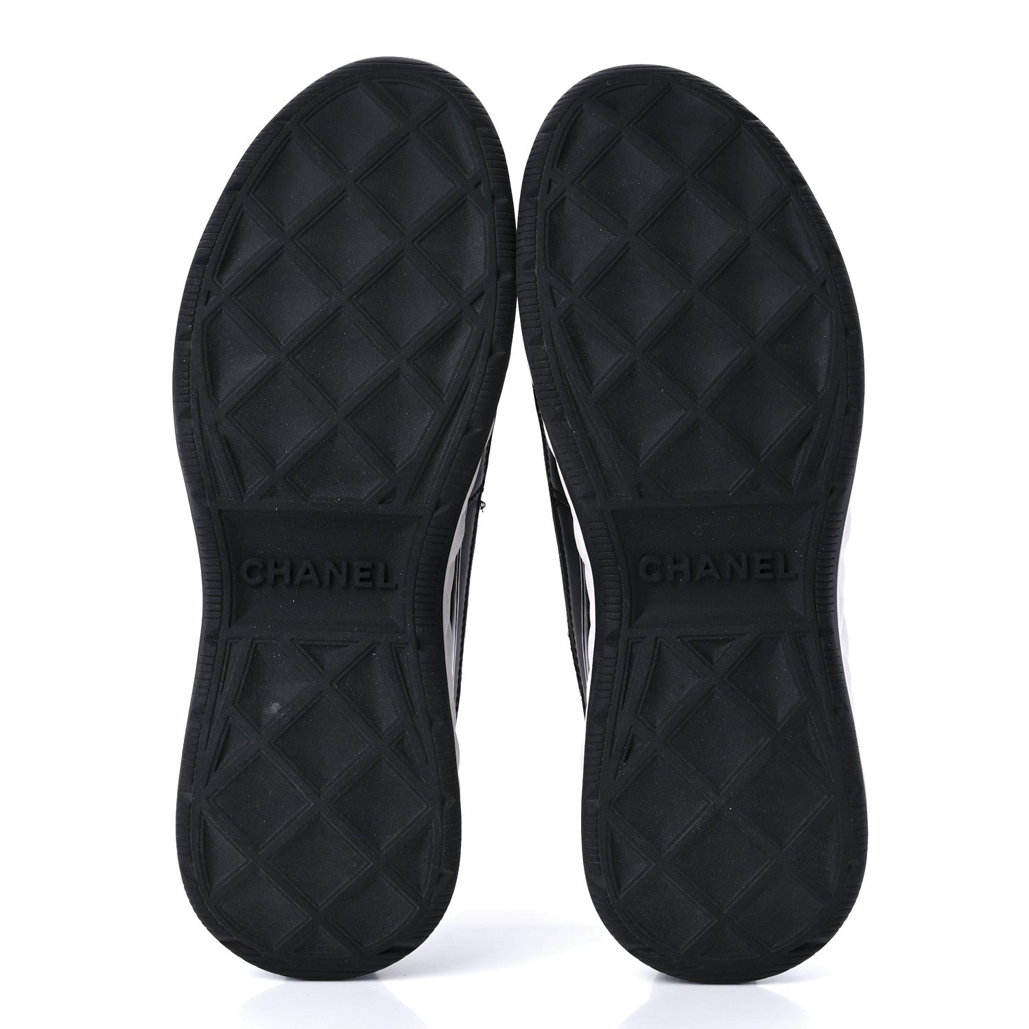 Chanel Velvet Calfskin Mixed Fibers CC Sneakers 38.5 Black 7 of 11
