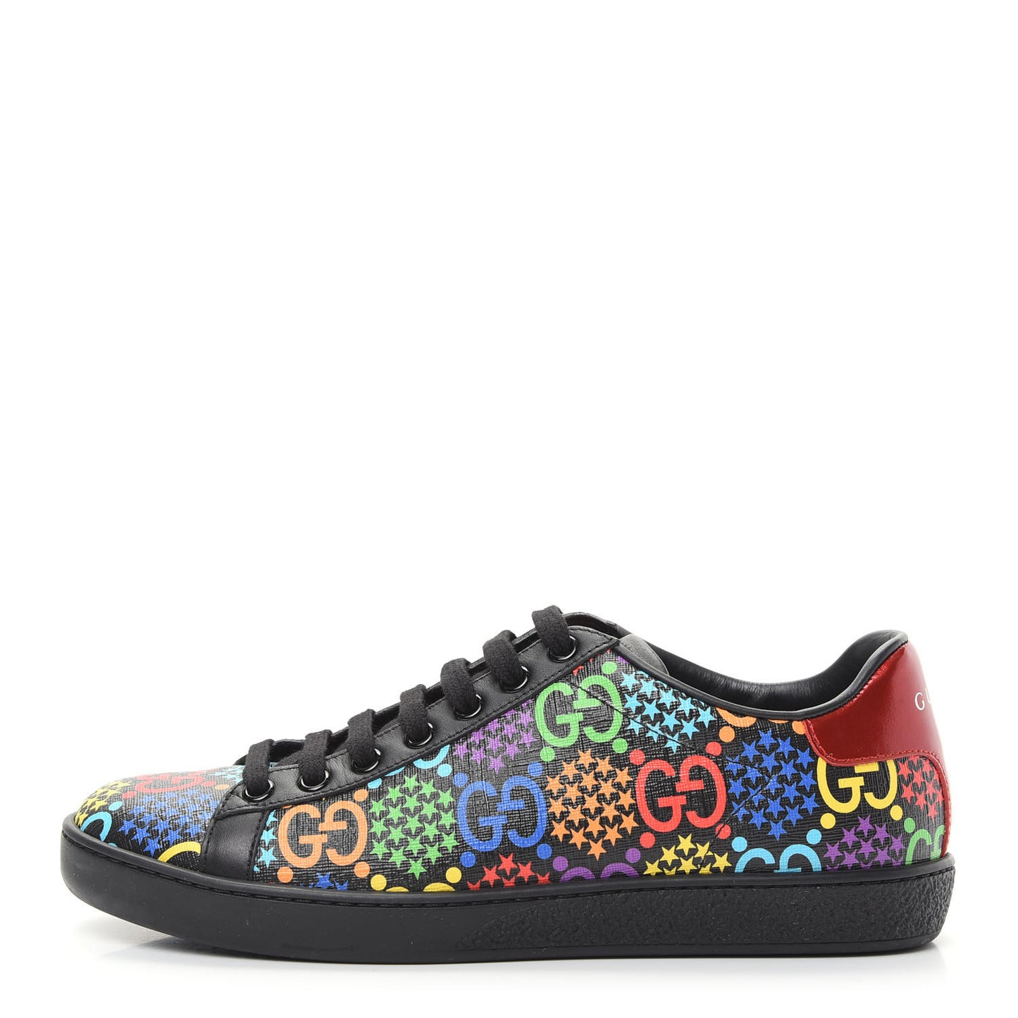 GG Supreme Monogram Psychedelic Sneakers 37 Black Multicolor