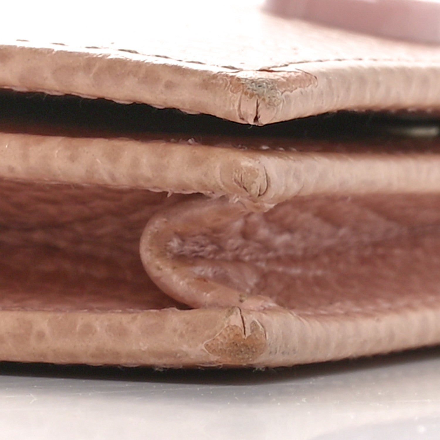 Gucci Dollar Calfskin Enamel Monochrome GG Marmont Card Case Perfect Pink 10 of 11