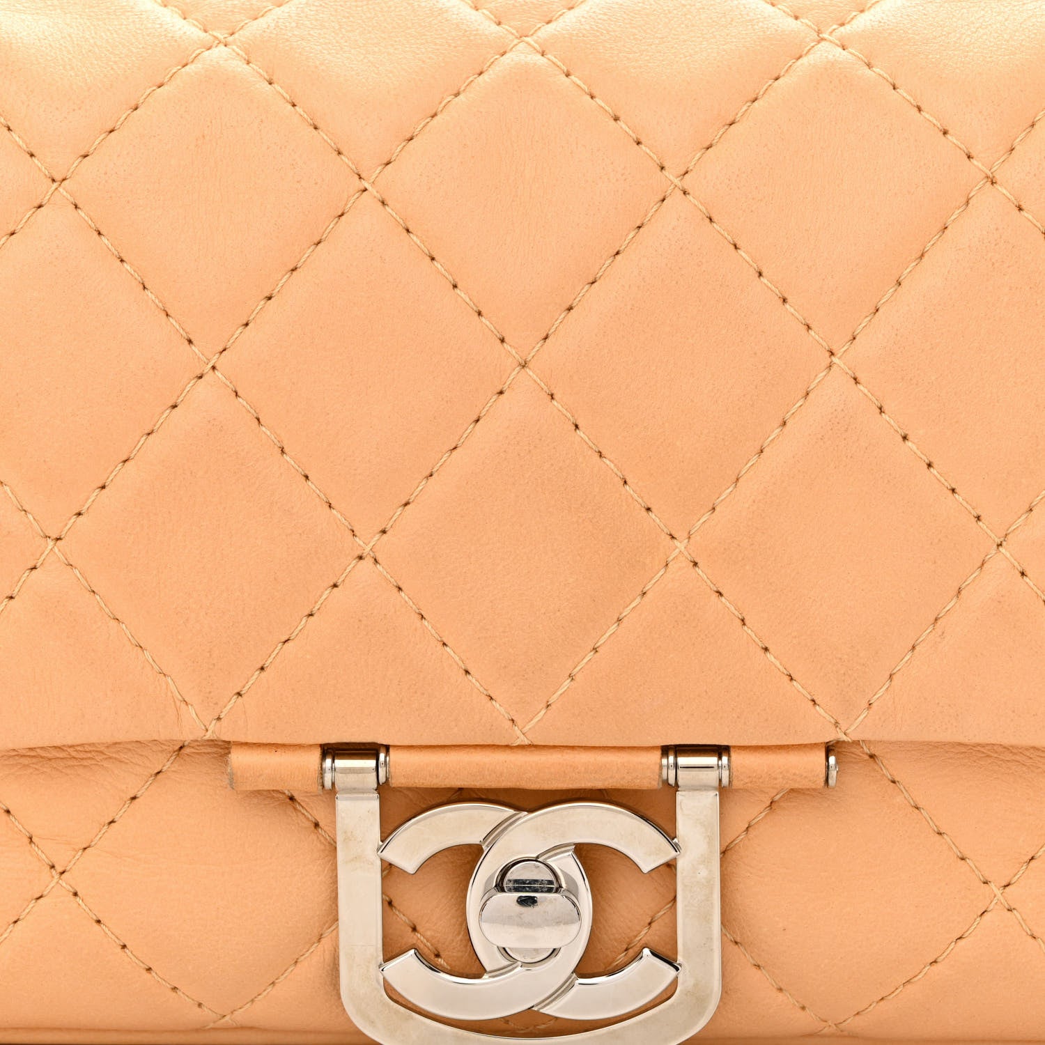 Chanel Lambskin Quilted Medium Icons Secret Label Flap Beige 8 of 15