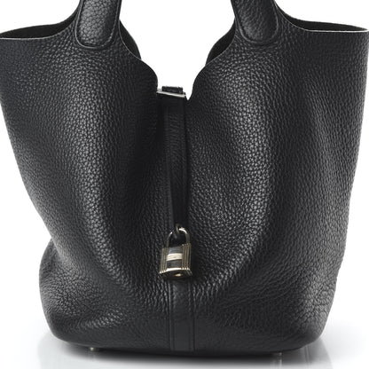 Hermes Taurillon Clemence Picotin Lock 22 MM Black 9 of 9