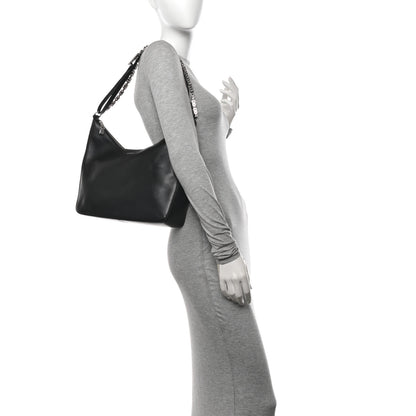 Givenchy Smooth Calfskin Medium Moon Cut Out Shoulder Bag Black 2 of 13