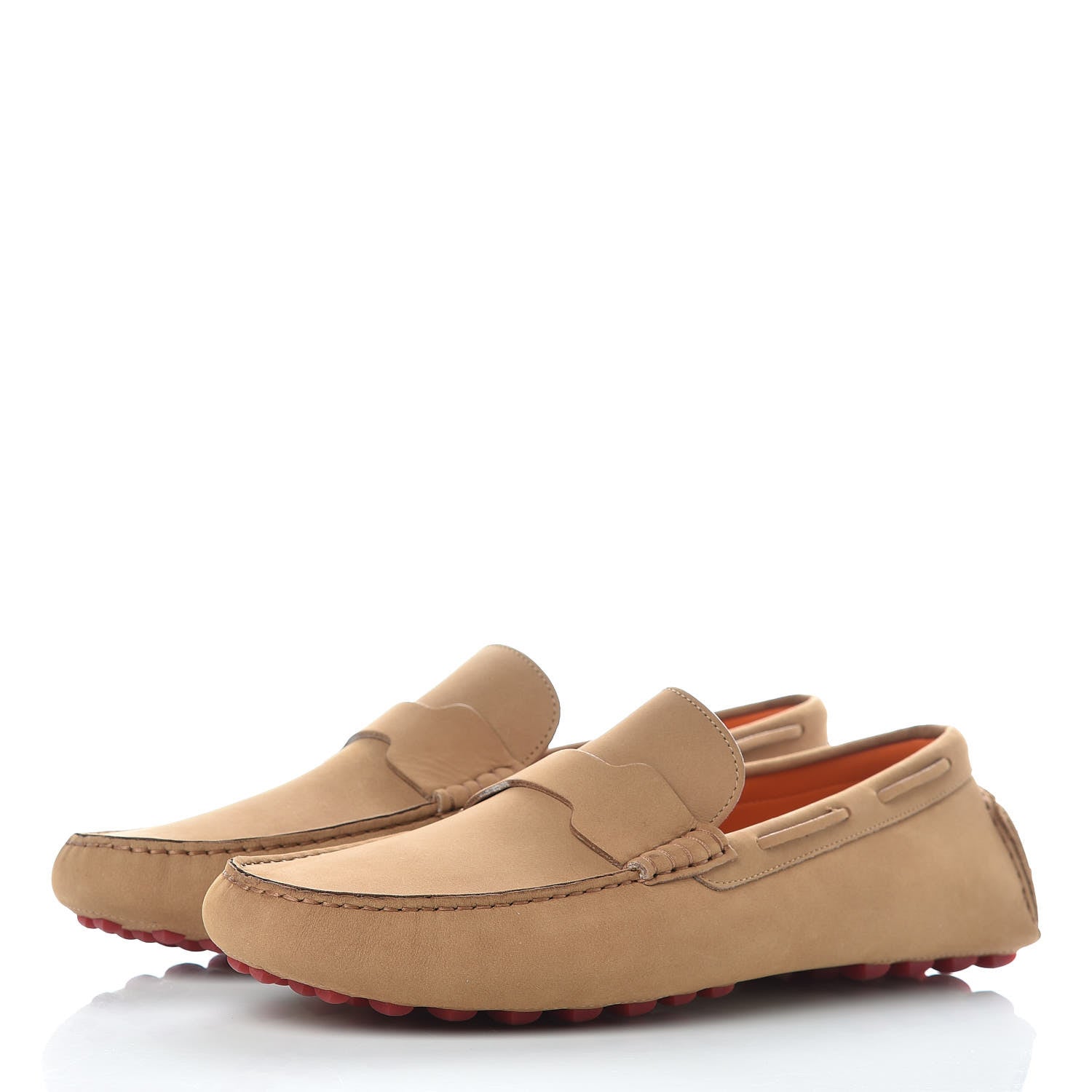 Hermes Nubuck Oscar Loafers 44 Beige Corde 3 of 8