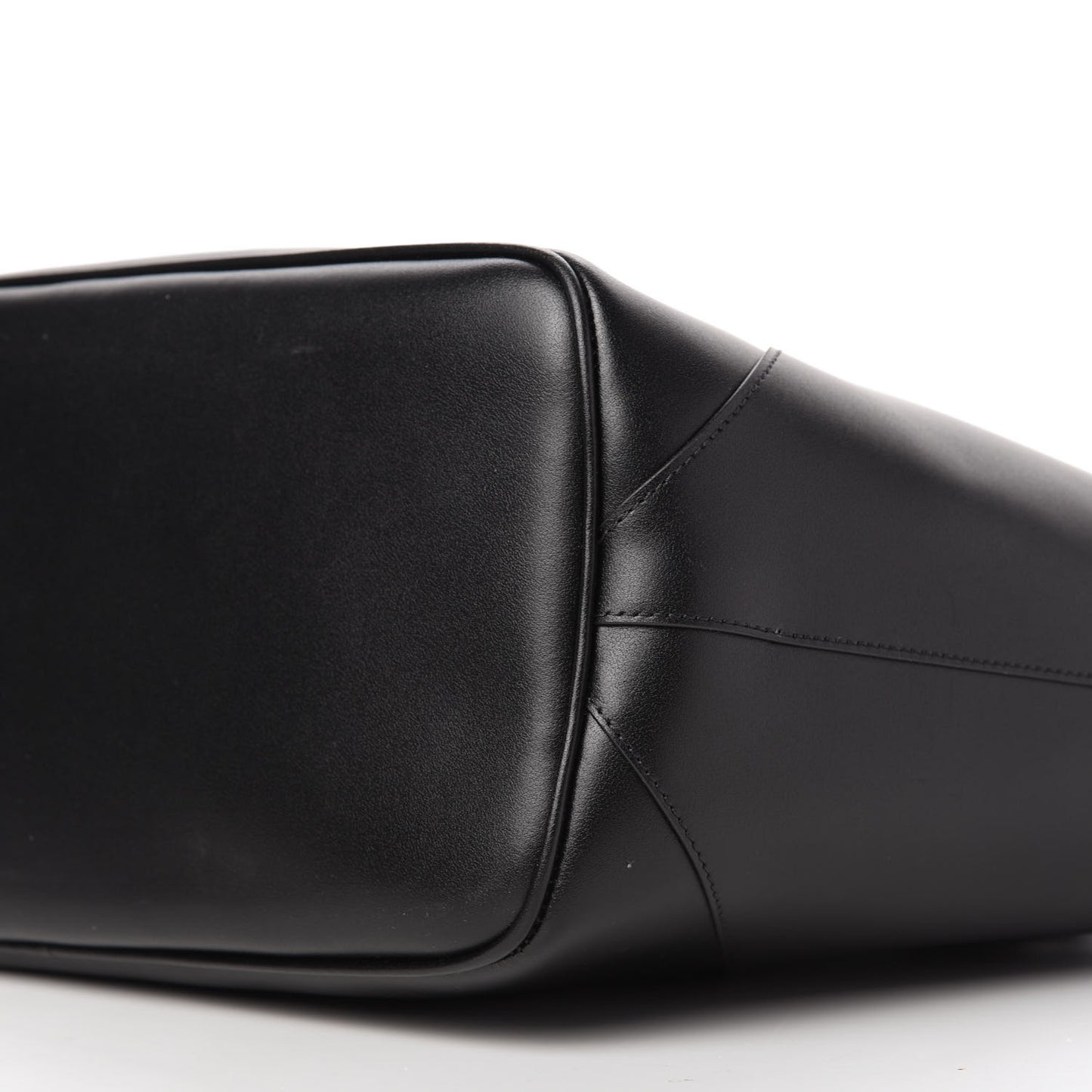 Smooth Calfskin Wing Shopper Tote Black White