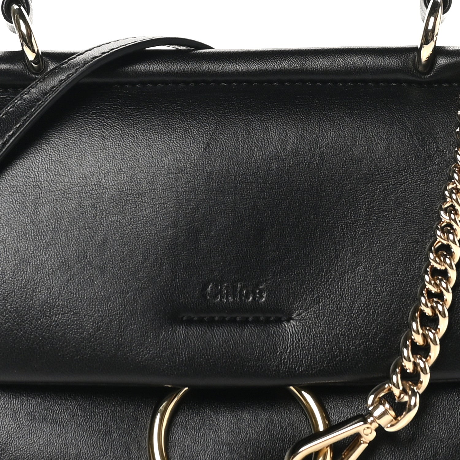 Chloe Lambskin Small Faye Top Handle Bag Black 7 of 9