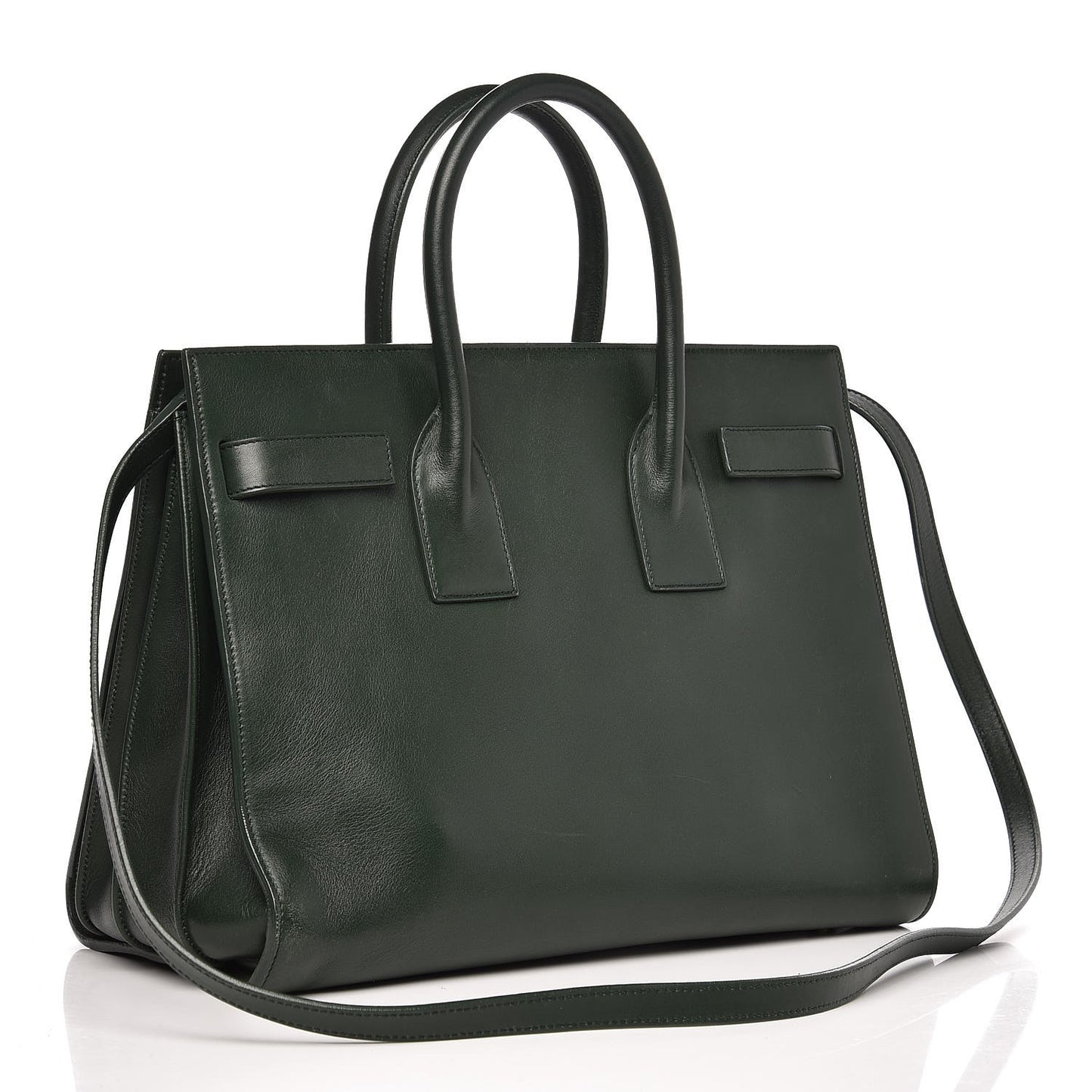 Grained Calfskin Small Supple Sac De Jour Dark Vert