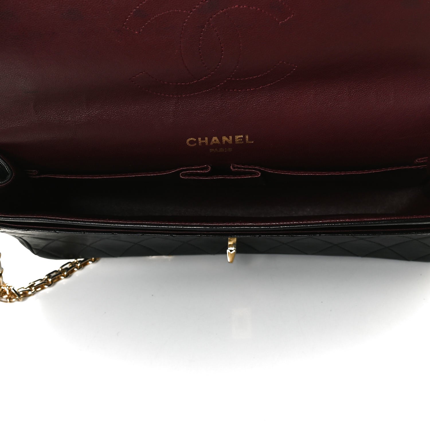 Chanel Lambskin Quilted Medium Double Flap Bijoux Chain Black 4 of 12