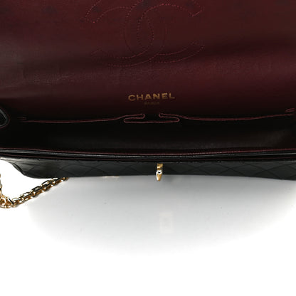 Chanel Lambskin Quilted Medium Double Flap Bijoux Chain Black 4 of 12